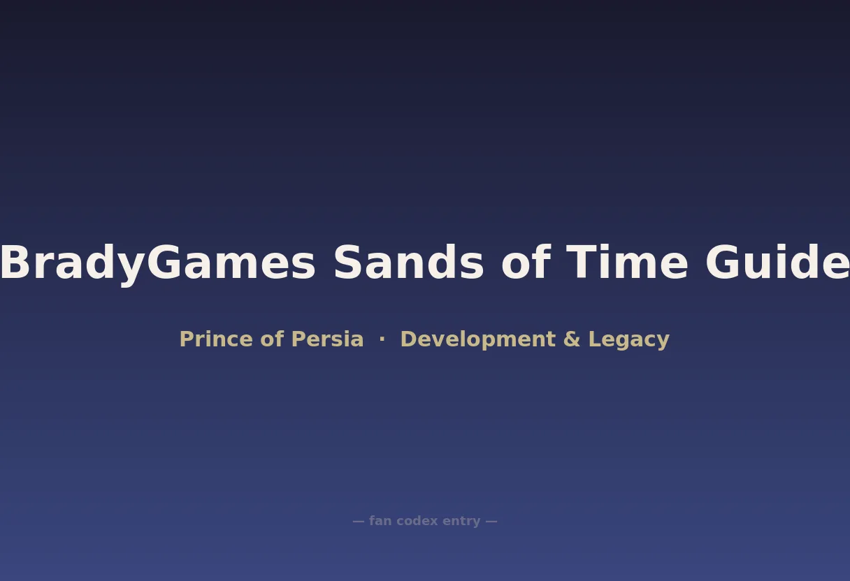 BradyGames Sands of Time Guide
